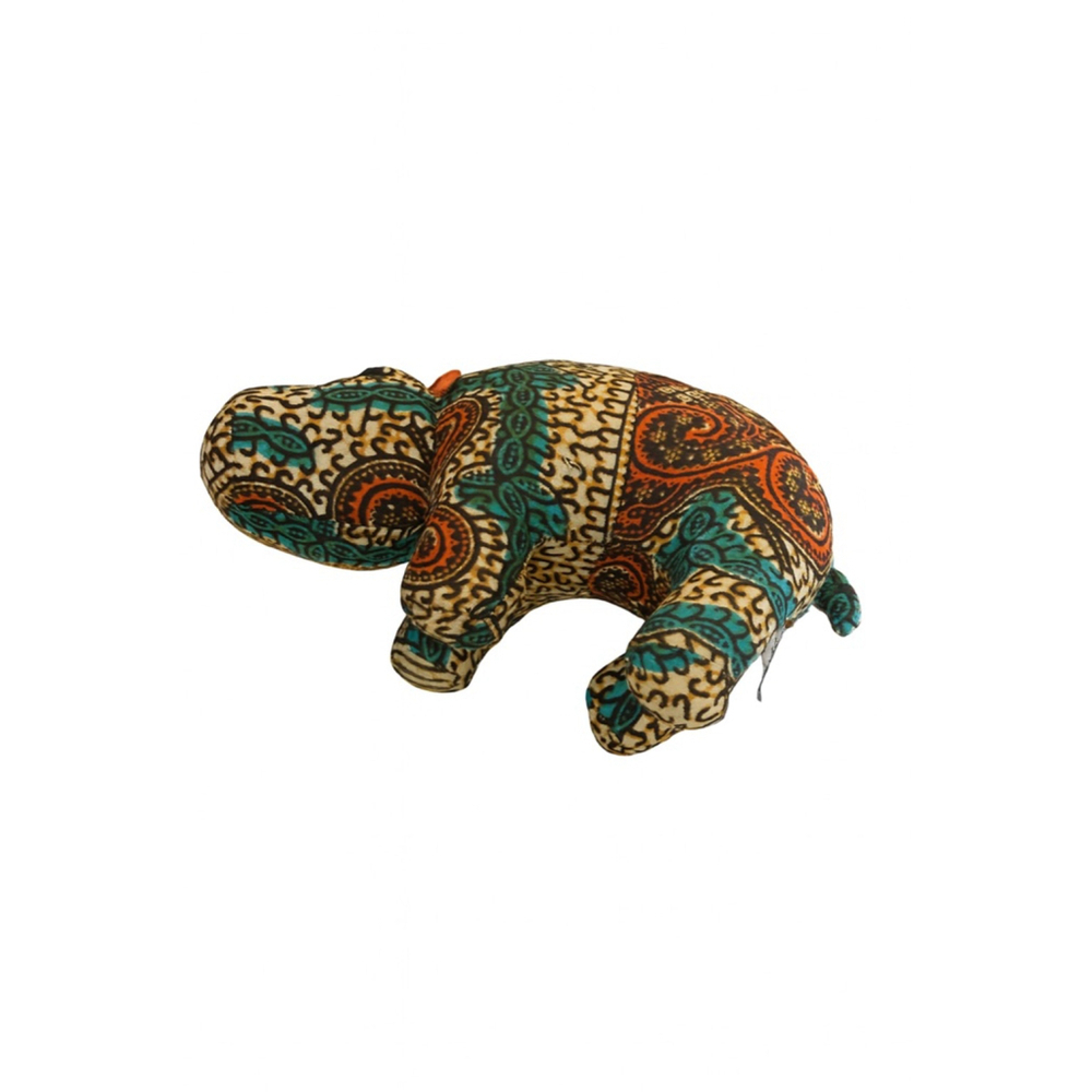 Handcrafted Ugandan Fabric Hippo Plush – Wato / Watoto Africa Textile Animal